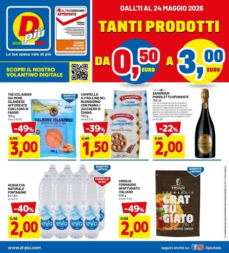 Dpiù - Tanti prodotti da 0.50€ a 3.00€