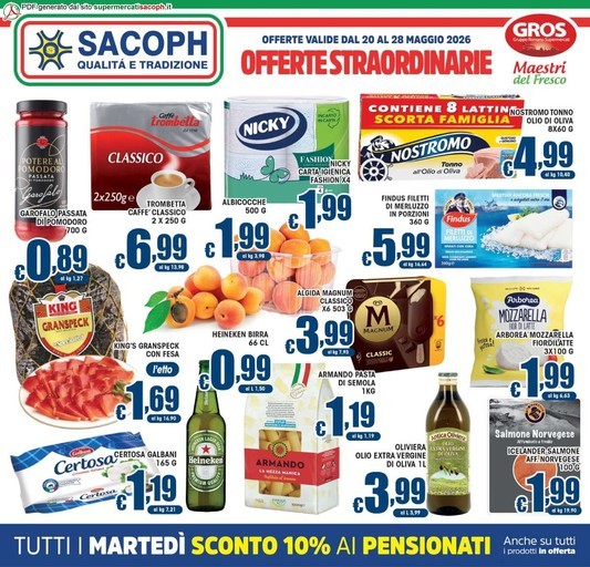 Sacoph - Offerte straordinarie