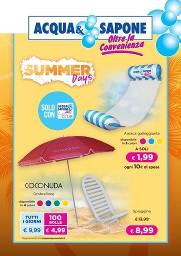 Volantino Acqua e Sapone