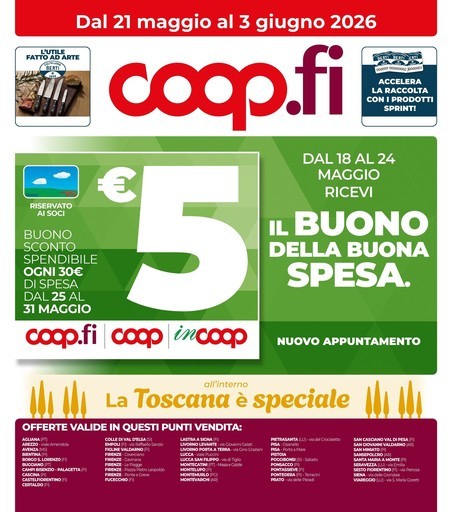 Coop - Dal 21 maggio al 3 giugno 2026