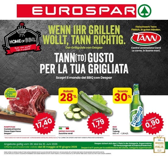 Eurospar - Dal 28 Maggio al 10 Giugno