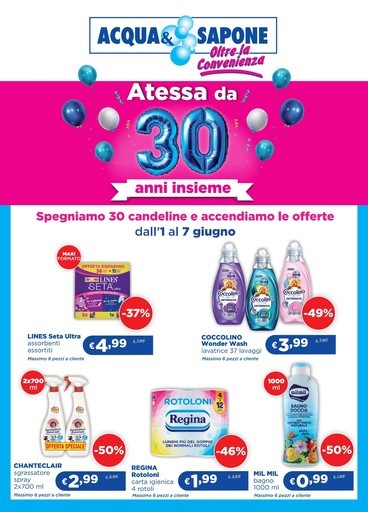 Volantino Acqua e Sapone