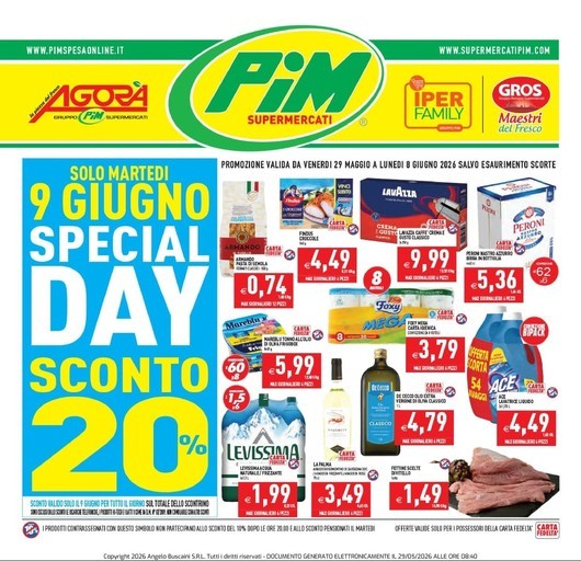 Pim - Promozione da 29 maggio a 8 giugno