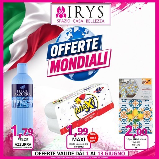 Irys - Offerte mondiali