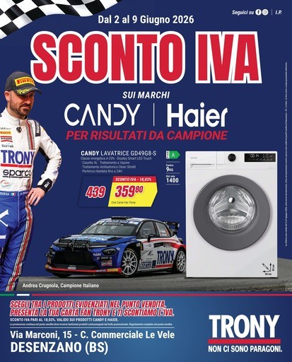 Trony - Sconto IVA da Trony Desenzano del Garda!