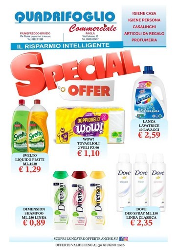 Volantino Quadrifoglio Commerciale
