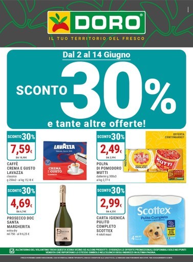 Doro Supermercati - Sconto 30% e tante altre offerte!