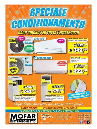 Mofar Elettrodomestici - Speciale condizionamento