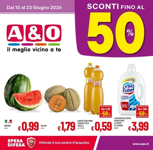 A&O - Sconti fino al 50%