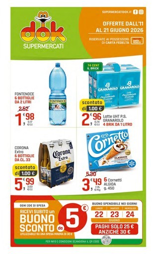 Dok - Offerte dall'11 al 21 giugno 2026