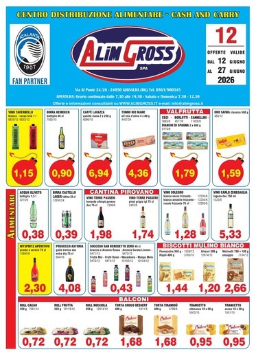 Alimgross - OFFERTE VALIDE DAL 12 GIUGNO AL 27 GIUGNO 2026