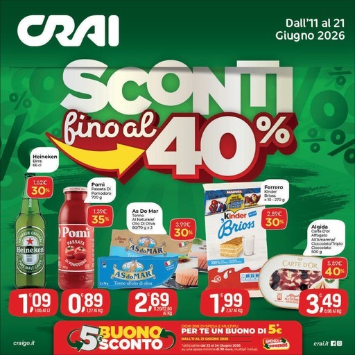 Crai - SCONTI FINO AL 40