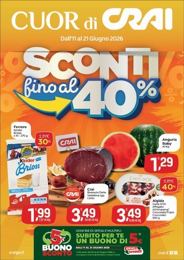 Crai - SCONTI FINO AL 40