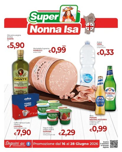 Supermercati Nonna Isa - Promozione dal 16 al 28 Giugno 2026