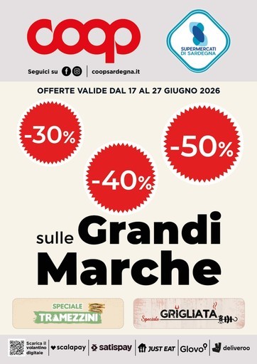 Coop - 30% 40% sulle grandi marche