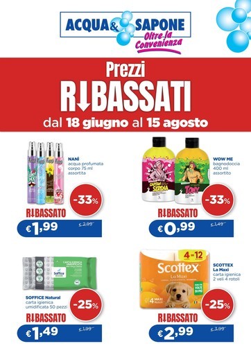 Volantino Acqua e Sapone