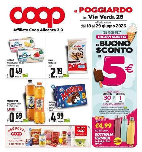 Coop - Offerte valide dal 18 giugno al 29 giugno 2026