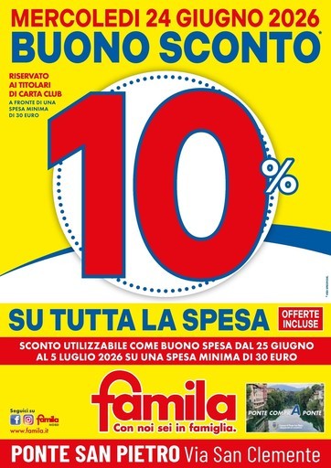 Famila - BUONO SCONTO 10%