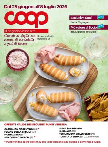 Coop - Dal 25 giugno all'8 luglio 2026