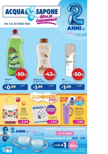 Volantino Acqua e Sapone