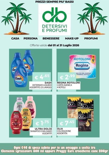 DB detersivi - Offerte valide dal 01 al 31 luglio