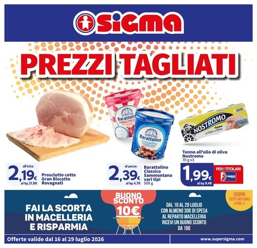 Sigma - Prezzi Tagliati, Sigma