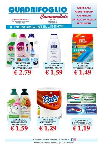 Volantino Quadrifoglio Commerciale