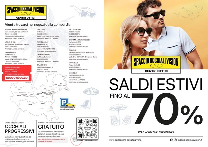 Volantino Spaccio Occhiali Vision