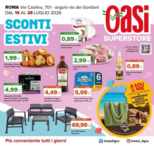 Oasi - Sconti estivi