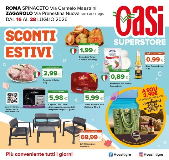 Oasi - Sconti estivi