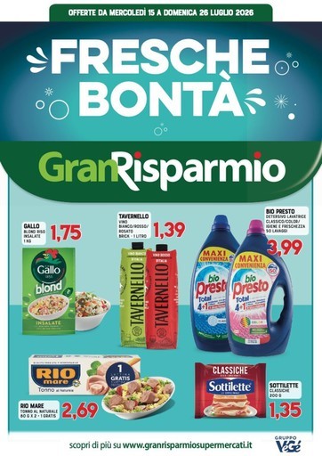 Volantino Supermercati Gran Risparmio