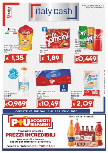 Italy Cash Puglia - Offerte valide dal 15 al 28 luglio 2026