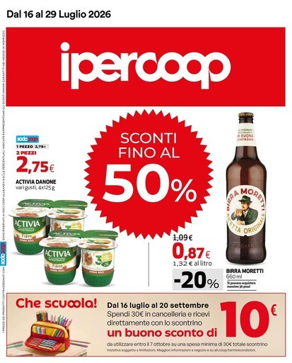 Ipercoop - Sconti fino al 50%