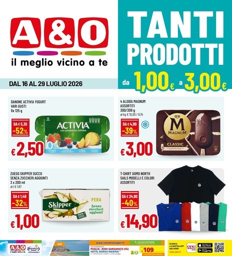 A&O - Tanti prodotti da 1,00 a 3,00 €
