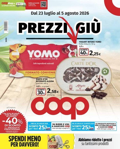 Coop - Prezzi giu