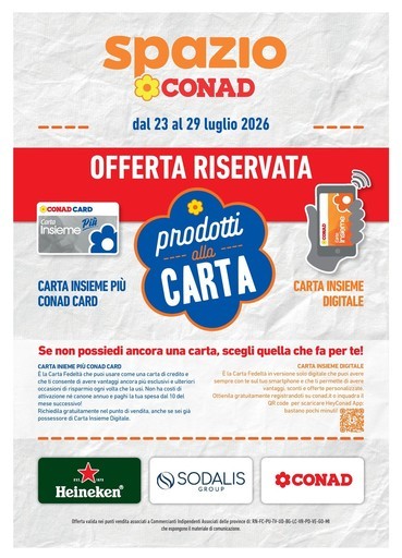 Spazio Conad - PRODOTTI ALLA CARTA