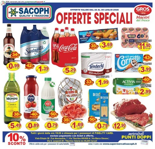 Sacoph - Offerte speciali