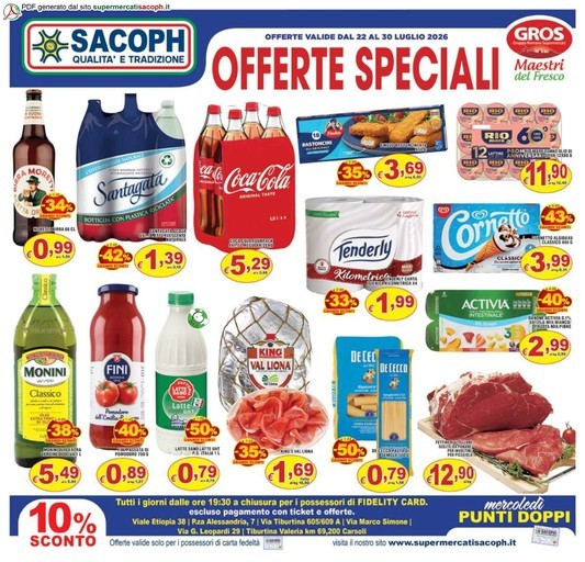 Sacoph - Offerte speciali