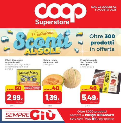 Coop Alleanza Superstore - Sconti al sole