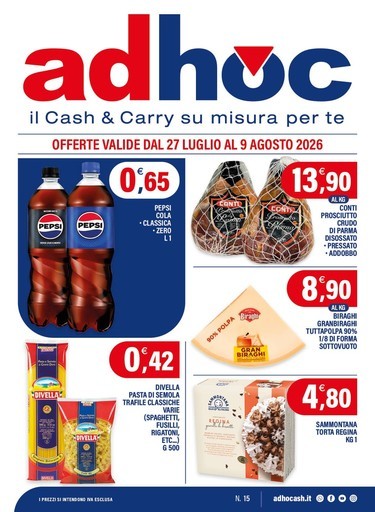 Adhoc - OFFERTE VALIDE DAL 27 LUGLIO AL 9 AGOSTO 2026