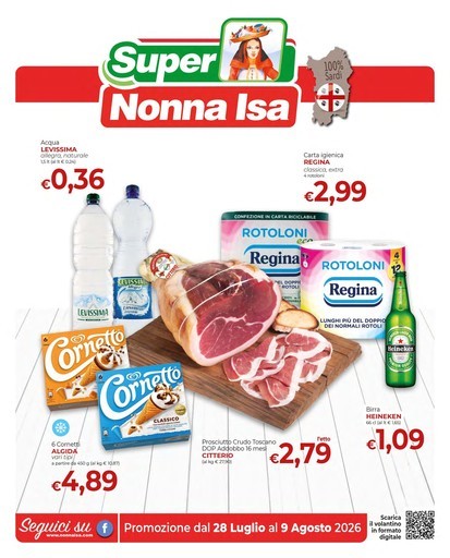 Supermercati Nonna Isa - Promozione dal 28 Luglio al 9 Agosto 2026