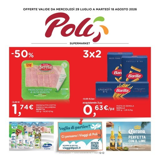 Poli - OFFERTE VALIDE DA MERCOLEDÌ 29 LUGLIO A MARTEDÌ 18 AGOSTO 2026