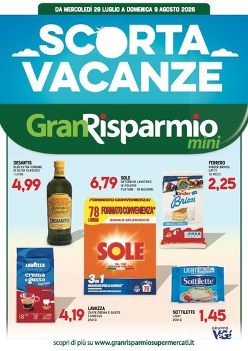 Volantino Supermercati Gran Risparmio