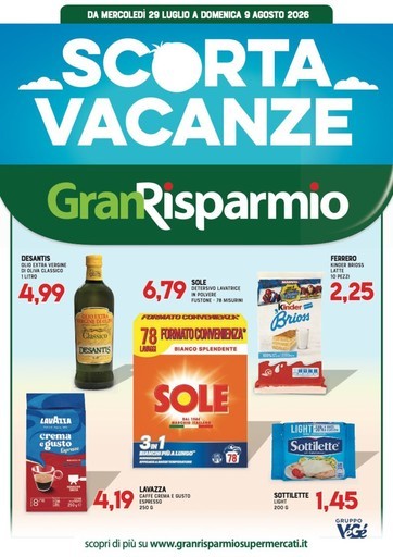 Volantino Supermercati Gran Risparmio