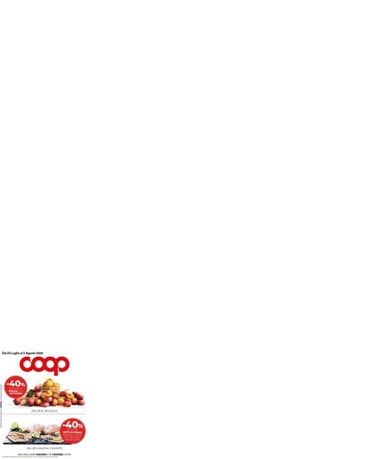 Coop - Dal 23 luglio al 5 agosto 2026
