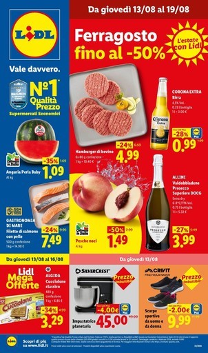 Lidl - Ferragosto fino al -50%