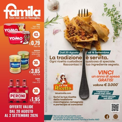 Famila - Dal 20 agosto al 2 settembre