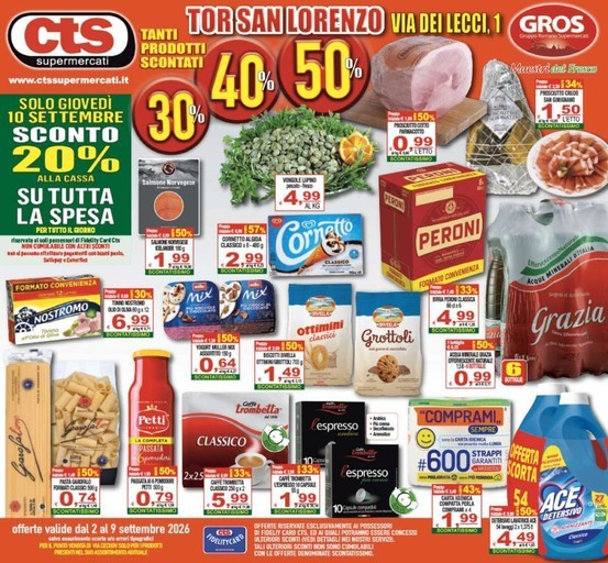 Cts Supermercati - Tanti prodotti scontati 30% 40% 50%