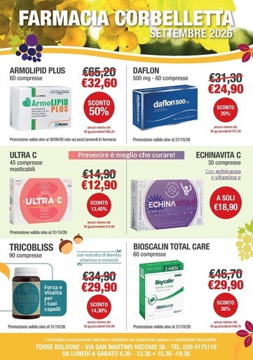 Farmacia Corbelletta - SETTEMBRE 2026