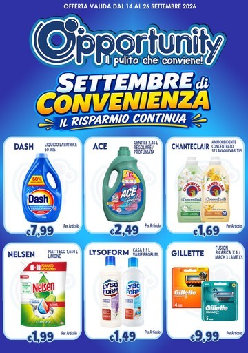 Opportunity Shop - Settembre di convenienza